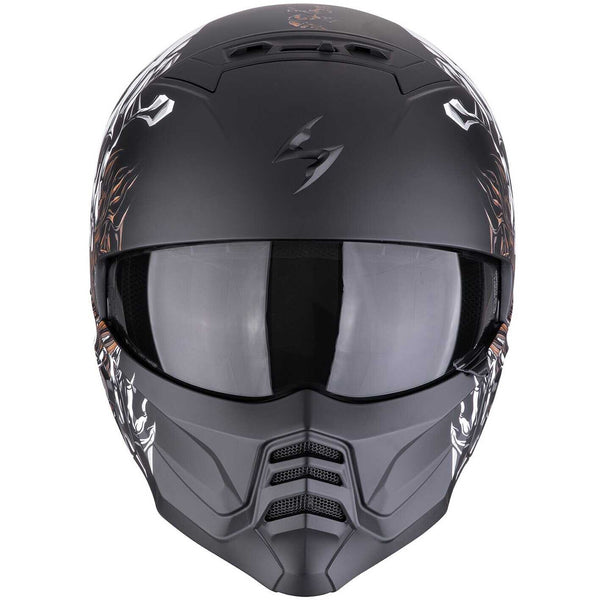 Helmet SCORPION EXO-Combat II Genesis black white gold – all4moto