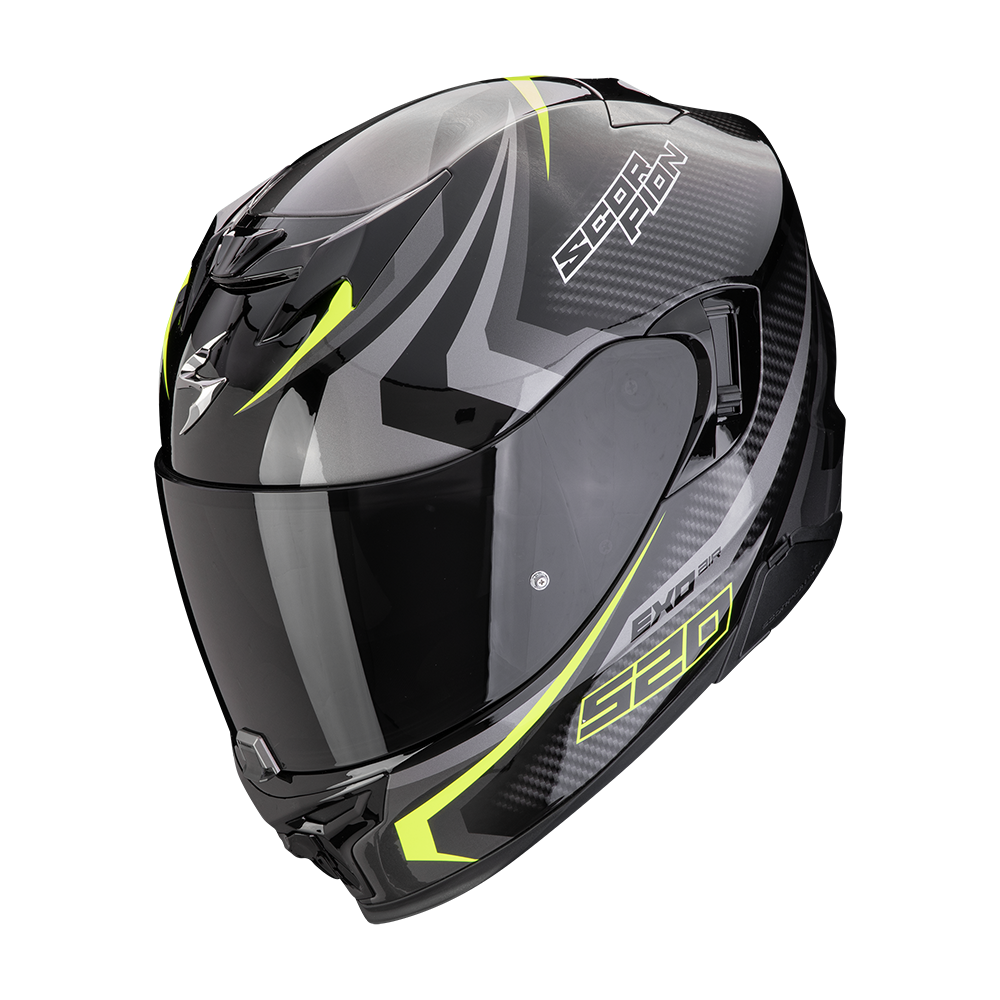 moyobike helmet scorpion v Helmet SCORPION EXO-520 EVO Air Terra black silver neon yellow – all4moto