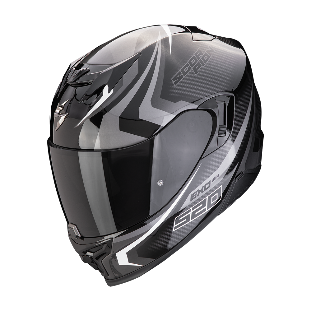 Helmet SCORPION EXO-520 EVO Air Terra black silver white – all4moto