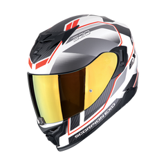 Helmet SCORPION EXO-520 EVO Air Lena matt white silver red – all4moto