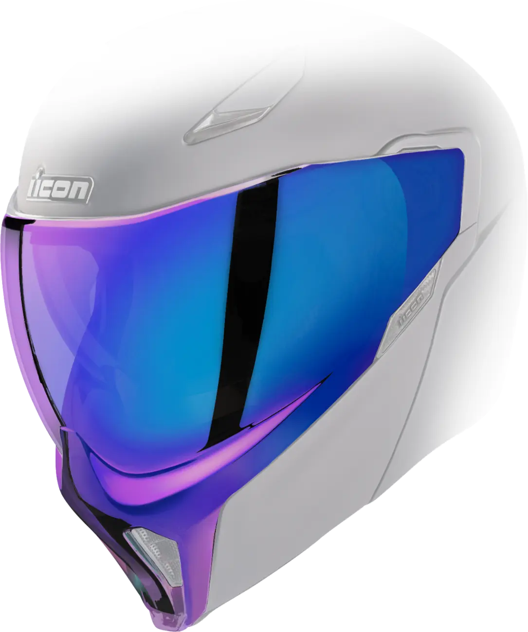 Shield ICON Threshold Mirror blue – all4moto