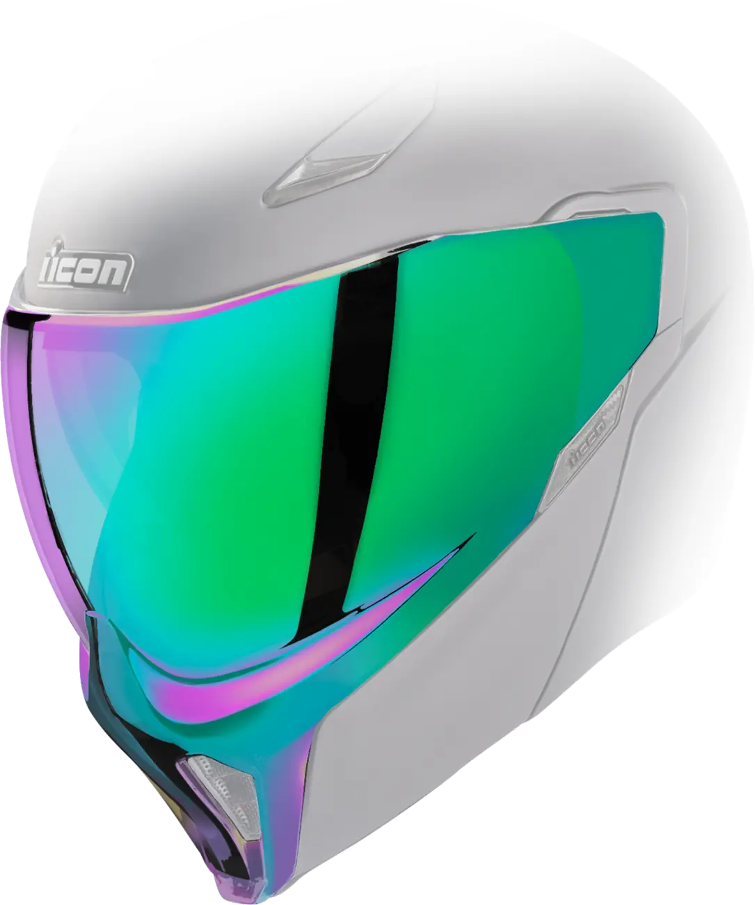 icon airflite helmet mirror GP23 Motorcycle - Green / 61-62cm The visually Airflite Helmets Visor for ICON