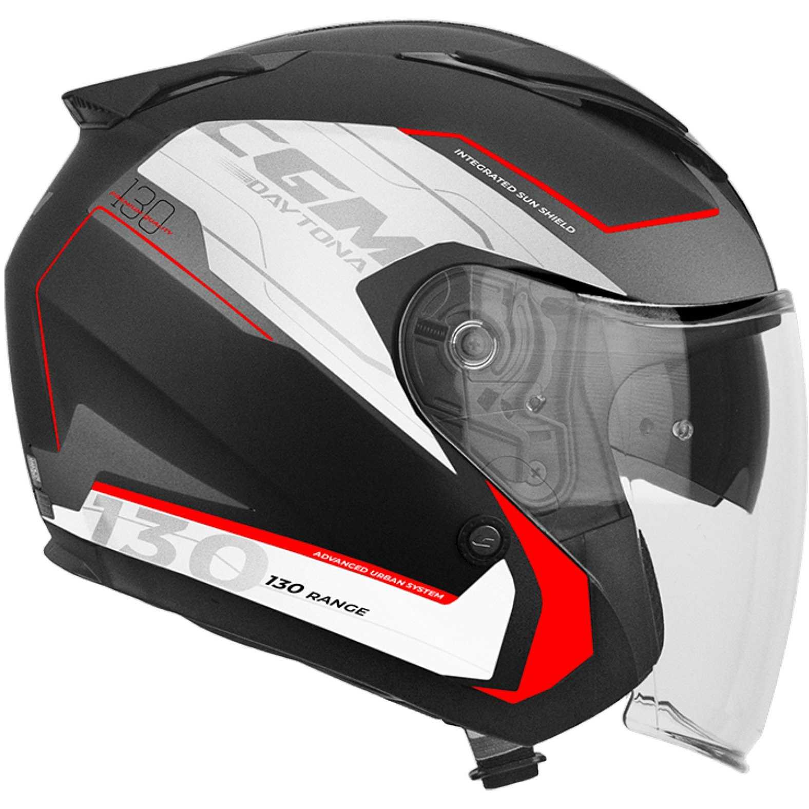 Helmet CGM Daytona Apache black red matt – all4moto