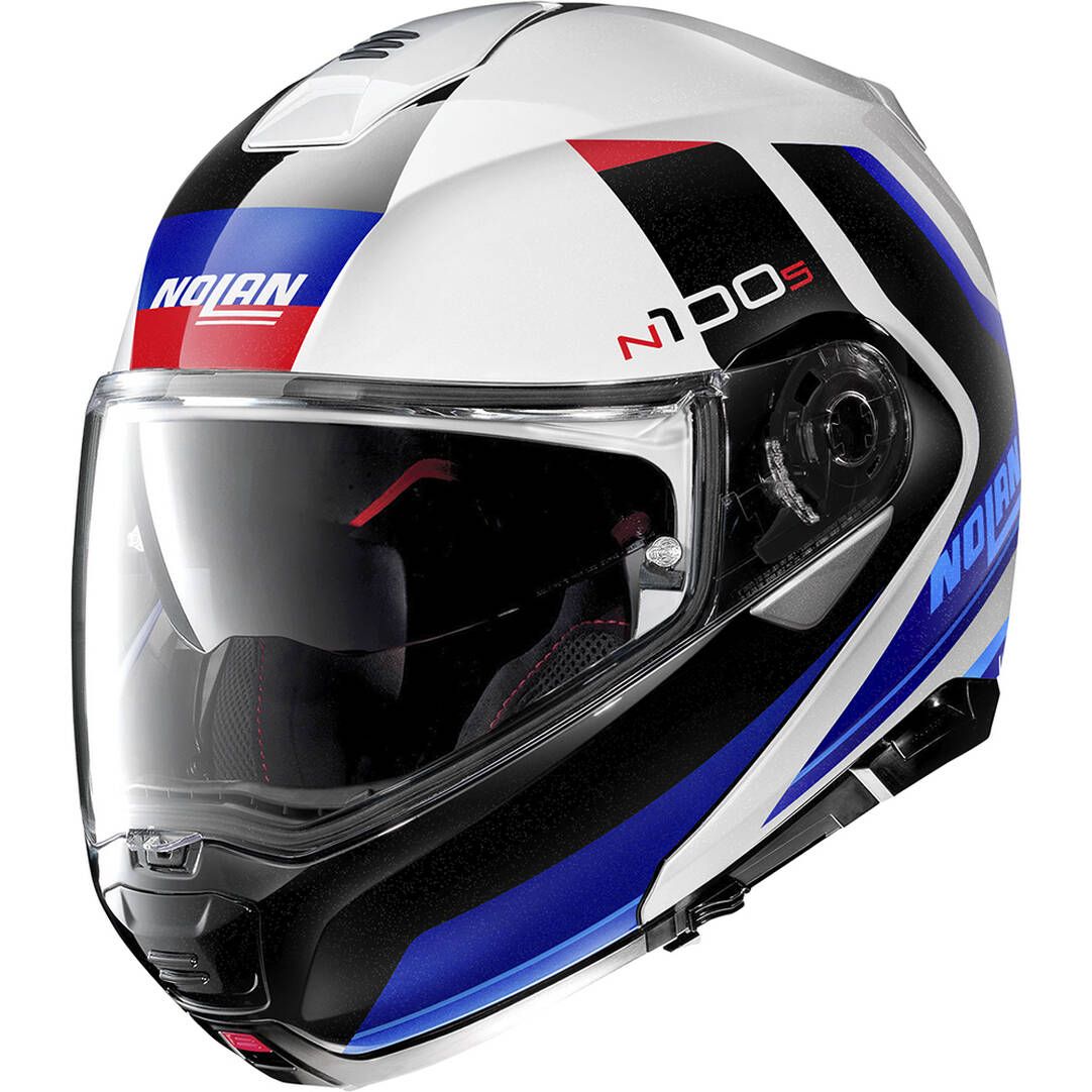 Helmet NOLAN N100-5 Hilltop 49 white blue – all4moto