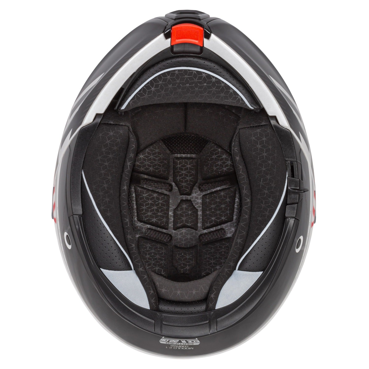 compass motorcycle helmet Helmet CASSIDA Modulo 2.1 Compass white black red silver – all4moto